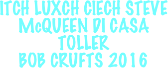 
ITCH LUXCH CIECH STEVE McQUEEN DI CASA TOLLER
BOB CRUFTS 2016